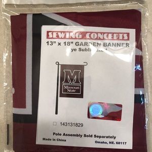 Missouri State University Garden Flag NWT